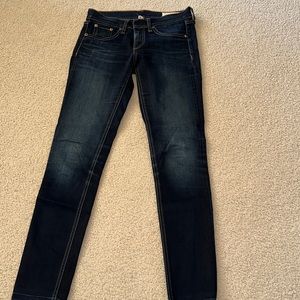 Rag and Bone skinny jeans, deep denim color, good condition,